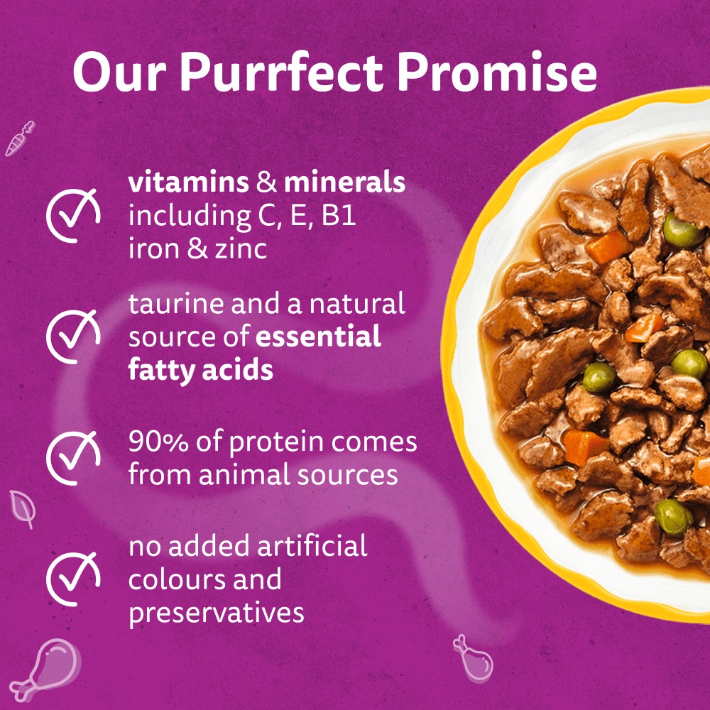 WHISKAS 1+ AROMATIC Purrfect POULTRY Wet Cat Food Pouches in Gravy 12 x 85g - 3