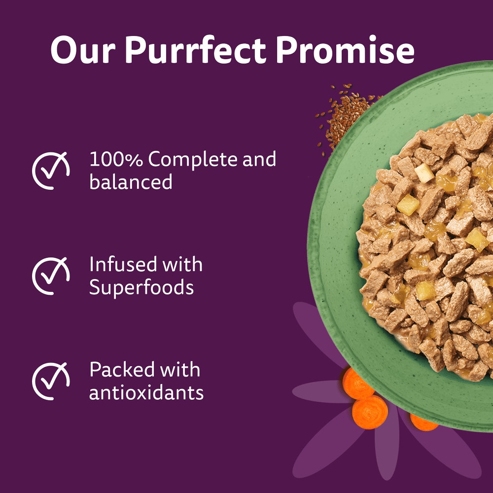 WHISKAS SUPERFOODS Mixed in Jelly Adult Wet Cat Food Pouch 6x50g, 15x50g - 3