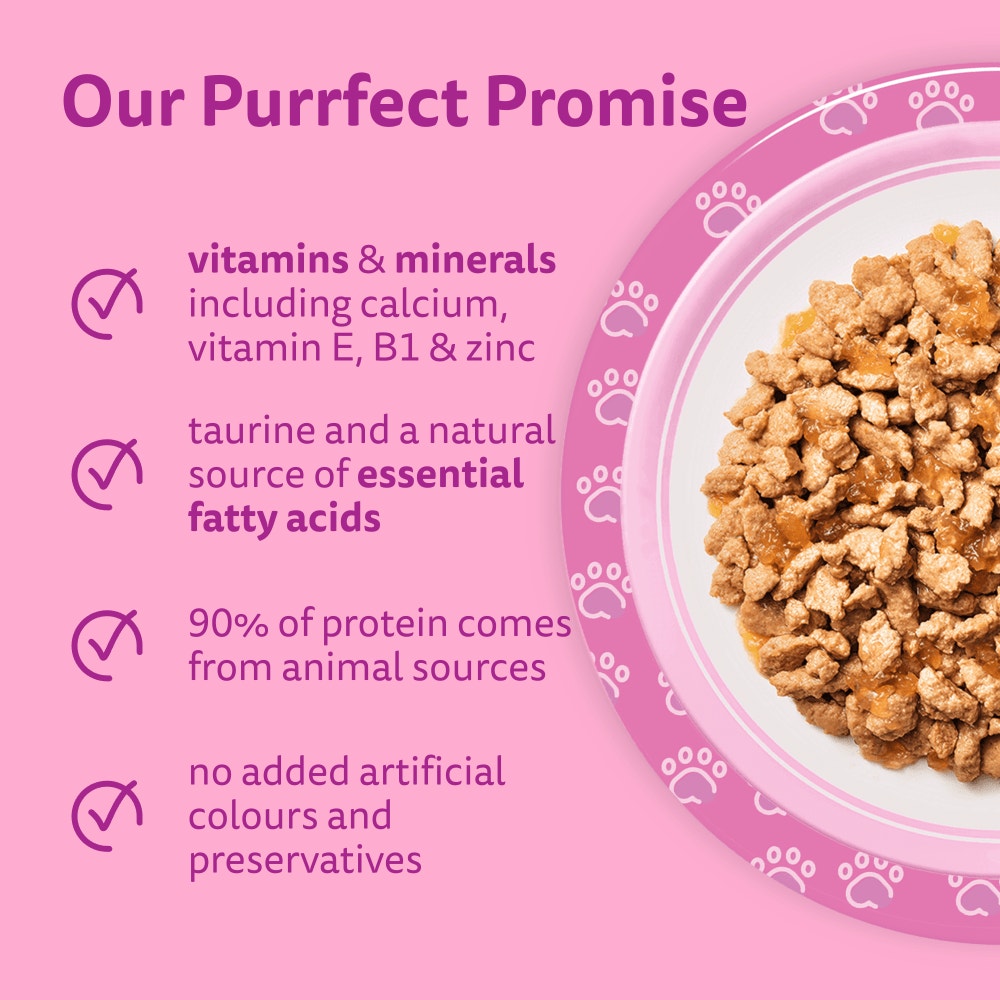 WHISKAS POULTRY FEASTS in Jelly Kitten 2-12 Months Wet Cat Food Pouch 40x85g, 12x85g - 3