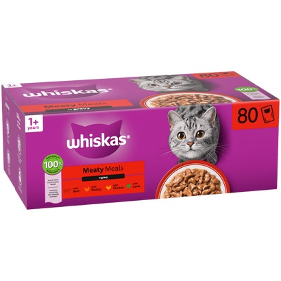 MEATY MEALS in Gravy 1+ Adult Wet Cat Food Pouches