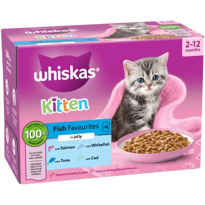 FISH FAVOURITES Kitten 2-12 Months in Jelly Wet Kitten Food Pouches