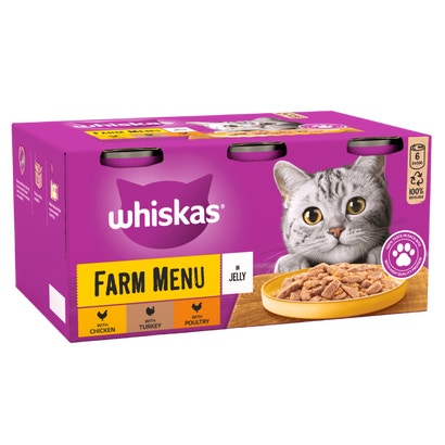 Farm Menu with Jelly 1+ Adult Wet Cat Food Tin
