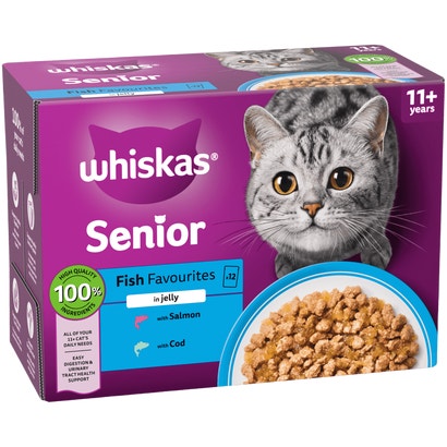FISH FAVOURITES Senior 11+ in Jelly Wet Cat Food Pouches