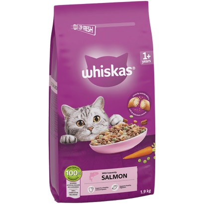 1+ Adult with Salmon Dry Cat Food