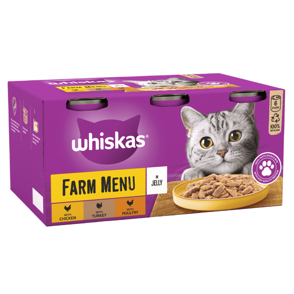 Farm Menu with Jelly 1+ Adult Wet Cat Food Tin