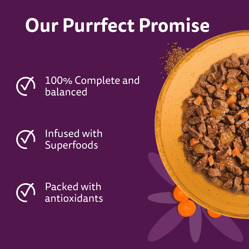 WHISKAS 1+ SUPERFOODS POULTRY Wet Cat Food Pouches in Jelly 6 x 50g - 3