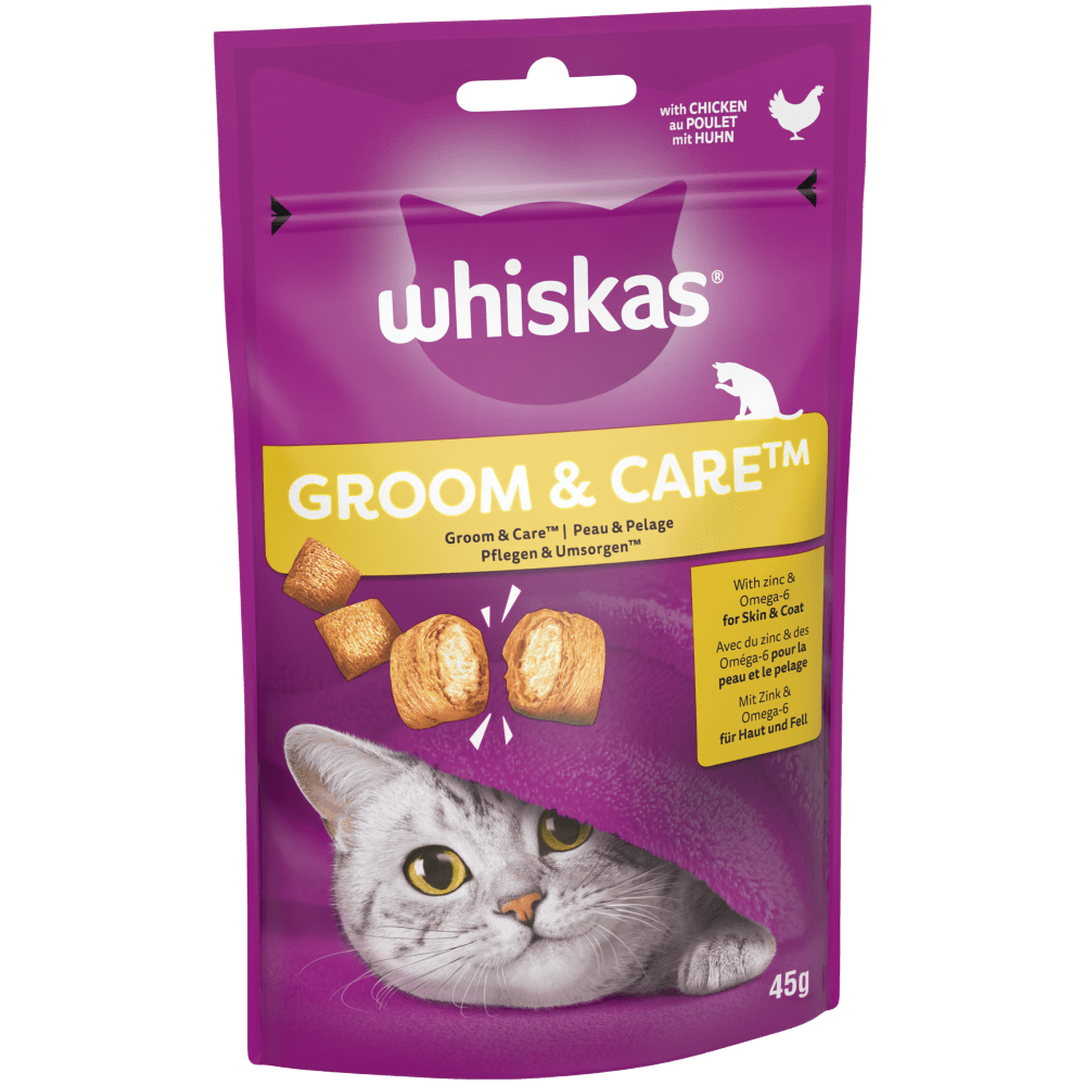 1+ Adult Cat Treats with Chicken Groom & Care