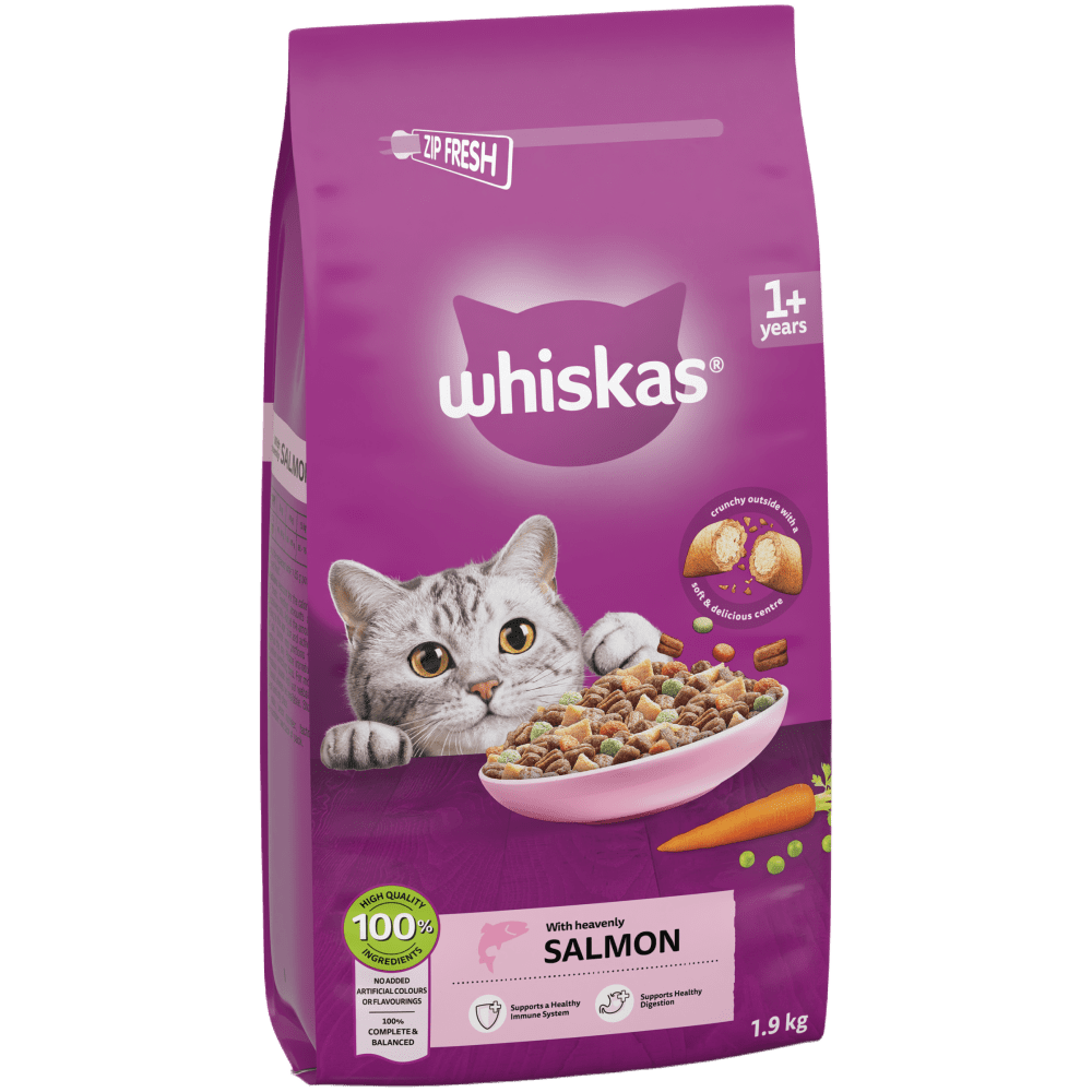 1+ Adult with Salmon Dry Cat Food
