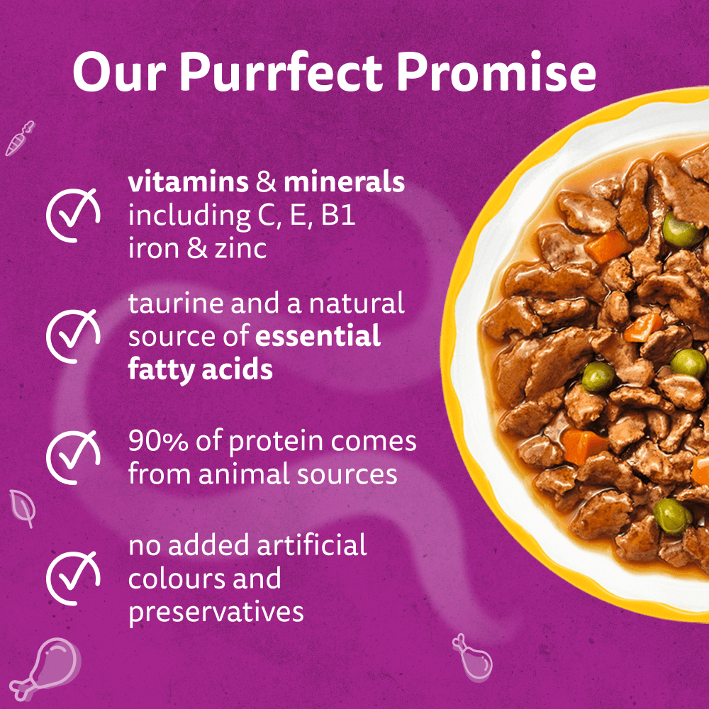 WHISKAS 1+ AROMATIC Purrfect POULTRY Wet Cat Food Pouches in Gravy 12 x 85g - 3