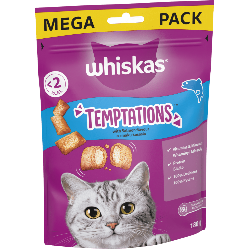 TEMPTATIONS™ with Salmon flavour Adult Cat Treats