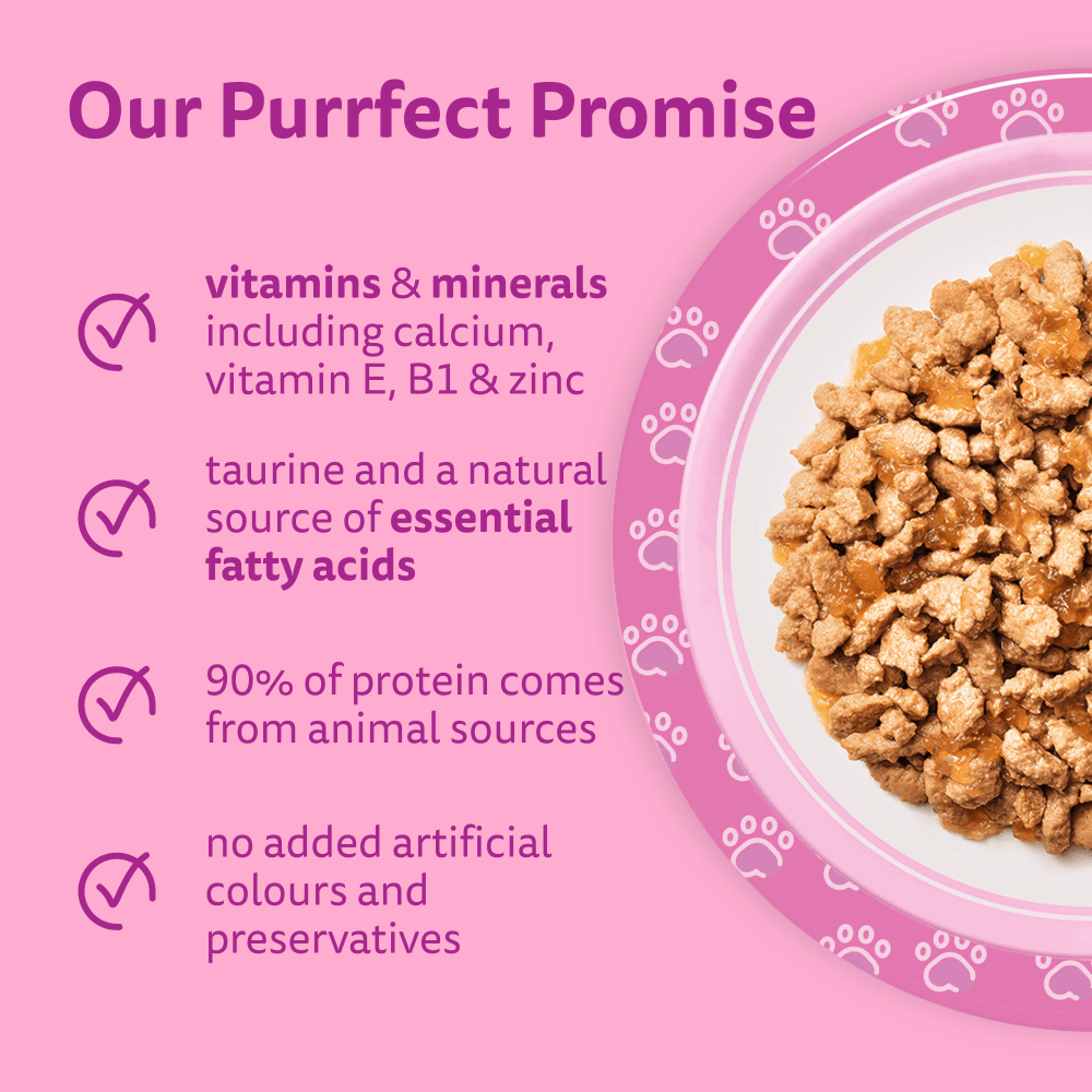 WHISKAS POULTRY FEASTS in Jelly Kitten 2-12 Months Wet Cat Food Pouch 40x85g, 12x85g - 3